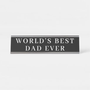 Bester Vater der Welt Ever Bundle-Geschenkset Schreibtischnamensplakette