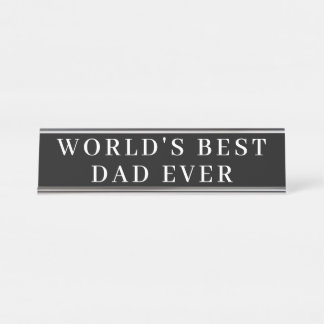 Bester Vater der Welt Ever Bundle-Geschenkset Schreibtischnamensplakette