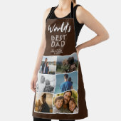 Bester Vater der Welt Faux-Leder 6-Foto-Collage Schürze (InSitu)