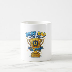 Bester Vater der Welt Goldener Trophäe Kaffeetasse