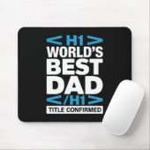 Bester Vater der Welt H1 HTML Programmierer Schrei Mousepad (Mit Mouse)