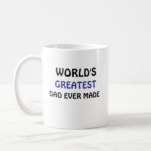 Bester Vater der Welt Kaffee-Tasse Kaffeetasse (Links)