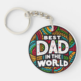 Bester Vater der Welt - Lebendiges Regenbogenmosai Schlüsselanhänger