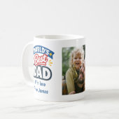Bester Vater der Welt Name und Fotos Kaffeetasse (Vorderseite Links)