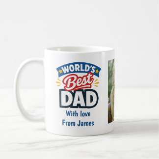 Bester Vater der Welt Name und Fotos Kaffeetasse