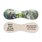 Bester Vater der Welt, Personalisiert 2 Foto Baseb Baseball (Paneele)