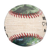 Bester Vater der Welt, Personalisiert 2 Foto Baseb Baseball (Rückseite)