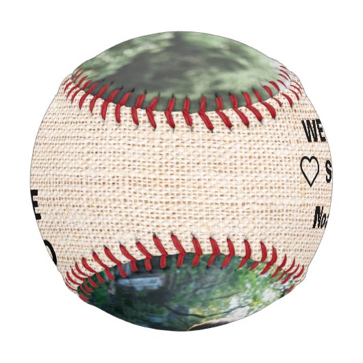 Bester Vater der Welt, Personalisiert 2 Foto Baseb Baseball (Rückseite)