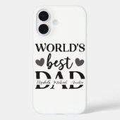 Bester Vater der Welt Personalisierte iPhone 16 Hü Case-Mate iPhone Hülle (Rückseite)