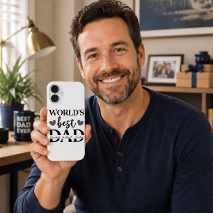 Bester Vater der Welt Personalisierte iPhone 16 Hü Hülle