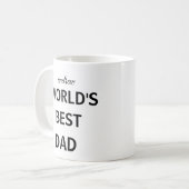 Bester Vater der Welt Personalisierter Name Kaffeetasse (Vorderseite Links)