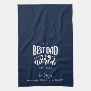 Bester Vater der Welt Personalisierter Vatertag Geschirrtuch