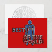 BESTER VATER DER WELT POSTKARTE (Vorne/Hinten)