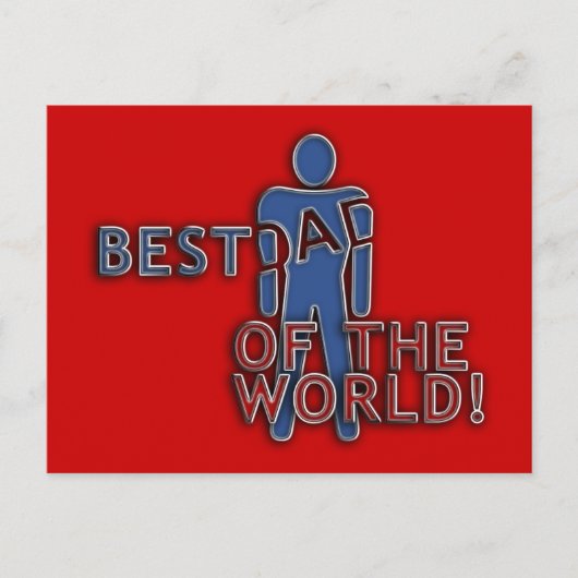 BESTER VATER DER WELT POSTKARTE (Vorderseite)