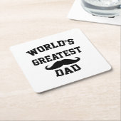 Bester Vater der Welt Rechteckiger Pappuntersetzer (angewinkelt)