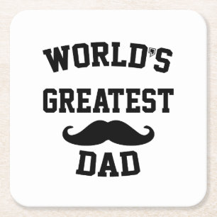 Bester Vater der Welt Rechteckiger Pappuntersetzer
