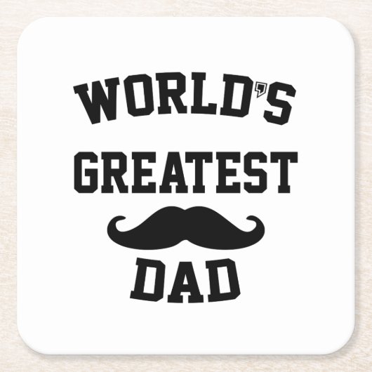 Bester Vater der Welt Rechteckiger Pappuntersetzer (Vorderseite)
