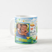 Bester Vater der Welt Regenbogen-Fotocollage Kaffeetasse (Vorderseite Links)