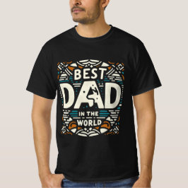 Bester Vater der Welt - Retro Geometrie T-Shirt