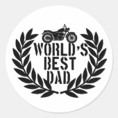 Bester Vater der Welt Runder Aufkleber (Vorderseite)