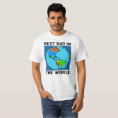 Bester Vater der Welt - Schwarzer Text T-Shirt (Vorne ganz)