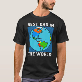 Bester Vater der Welt - T - Shirt mit weißem Text