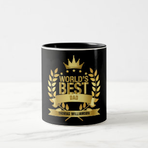 Bester Vater der Welt, Vater Gold und Schwarz Zweifarbige Tasse