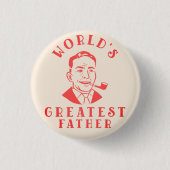 Bester Vater der Welt Vintage-Button Button (Vorderseite)