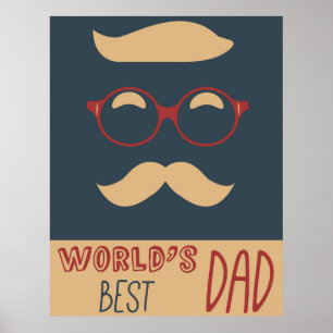 Bester Vater der Welt Vintage Poster