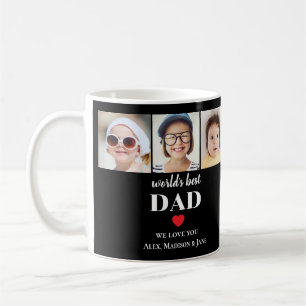 Bester Vater der Welt Wir lieben dich 3 Kinder Fot Kaffeetasse
