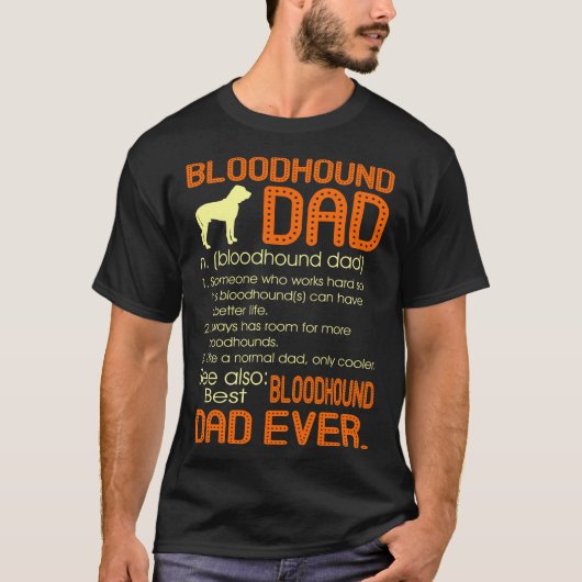 Bester Vater des Bluthundes je Vatertag T-Shirt (Vorderseite)