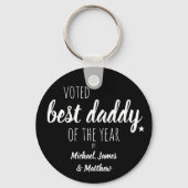 Bester Vater des Jahres von .. Schwarz und Weiß Schlüsselanhänger (Vorderseite)