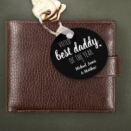 Bester Vater des Jahres von .. Schwarz und Weiß Schlüsselanhänger