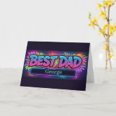 "BESTER VATER" Design mit Platzhalter für benutzer Karte (Gelbe Blume)