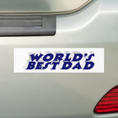 Bester Vater dunkelblau 3D-Text Autoaufkleber (Auf Auto)