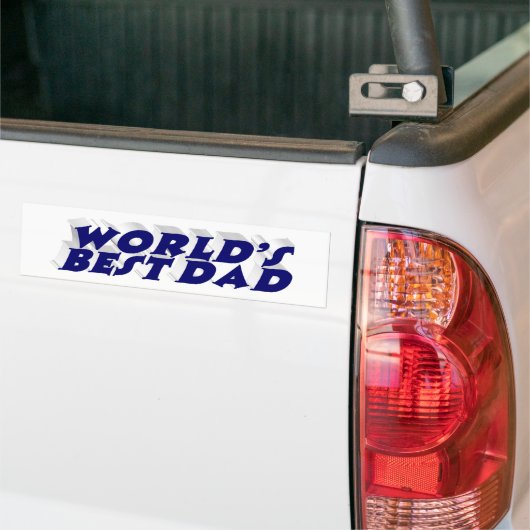 Bester Vater dunkelblau 3D-Text Autoaufkleber (Auf Lkw)