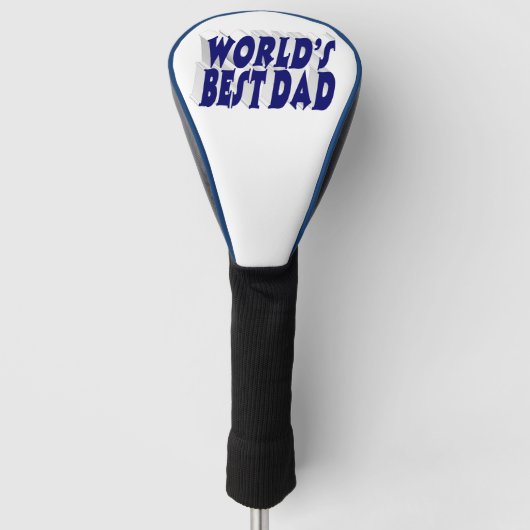 Bester Vater dunkelblau 3D-Text Golf Headcover (Vorderseite)