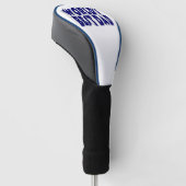 Bester Vater dunkelblau 3D-Text Golf Headcover (angewinkelt)