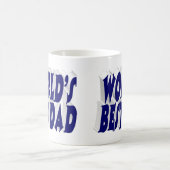 Bester Vater dunkelblau 3D-Text Kaffeetasse (Mittel)