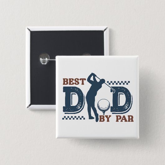 Bester Vater Durch Par-Button  Button (Vorne & Hinten)