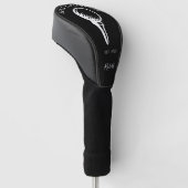 Bester Vater durch Par Custom Typografy Golf Headcover (angewinkelt)