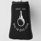 Bester Vater durch Par Custom Typografy Golf Headcover (Rotieren 90)