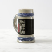 Bester Vater Durch Par Golf Humor Bierglas (Vorderseite Links)