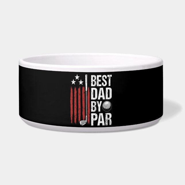 Bester Vater Durch Par Golf Humor Napf (Vorderseite)