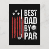 Bester Vater Durch Par Golf Humor Postkarte (Vorderseite)