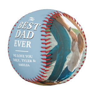 Bester Vater Dusty Blue Vatertag Foto Collage  Baseball