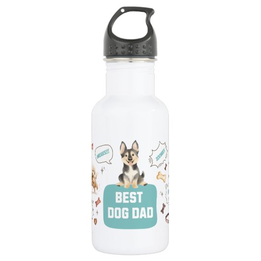 Bester Vater Edelstahlflasche (Vorderseite)