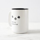 Bester Vater ein Hund hatte überhaupt Tasse (Vorderseite Links)