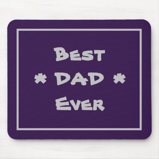 Bester Vater Einfach Elegant Modernes, Lila & grau Mousepad (Vorne)