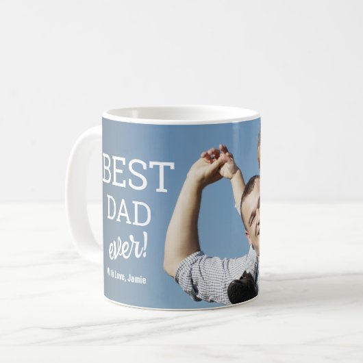 Bester Vater EVENT Modernes, individuelles Foto Kaffeetasse (Vorderseite Links)